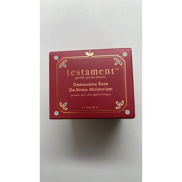 Testament Beauty Damascena Rose De-stress Face Skin Moisturizer 1.7 oz New - Picture 3 of 7